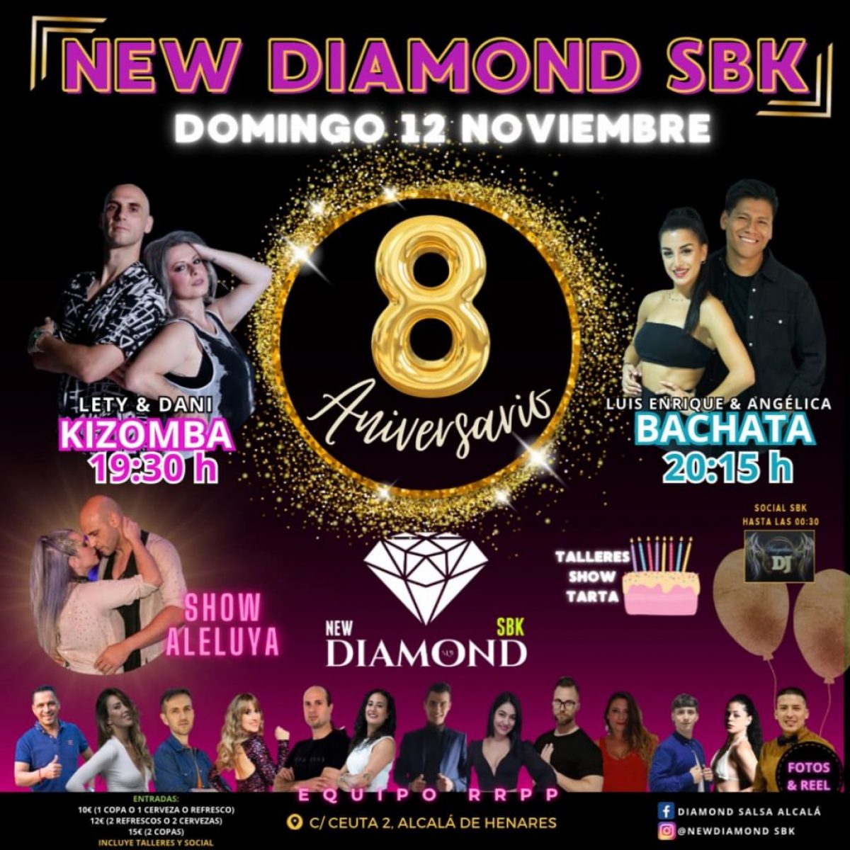 CARTEL 8 ANIVERSARIO DISCO CLUB NEW DIAMOND